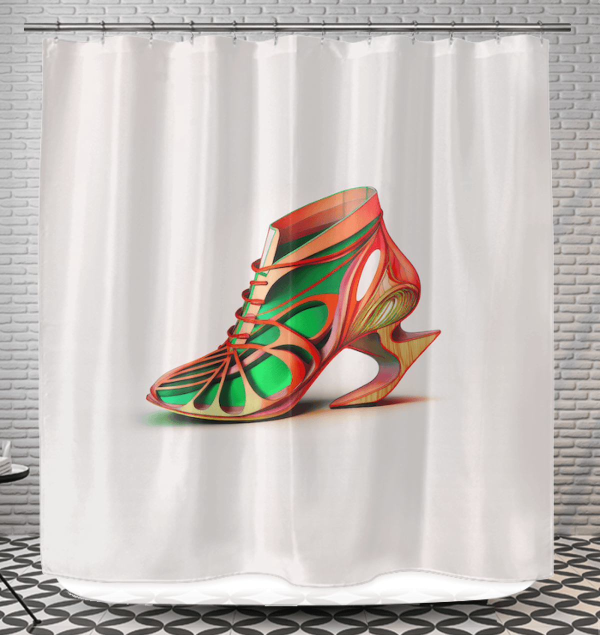 NeoMotion Futuristic Shoe Curtain - Beyond T-shirts