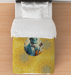 Skiing Bear Duvet Cover.