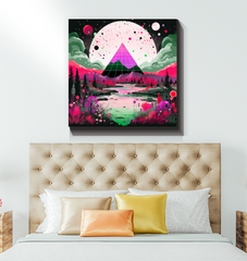 Enchanting Eclipse Night Sky Landscape Canvas