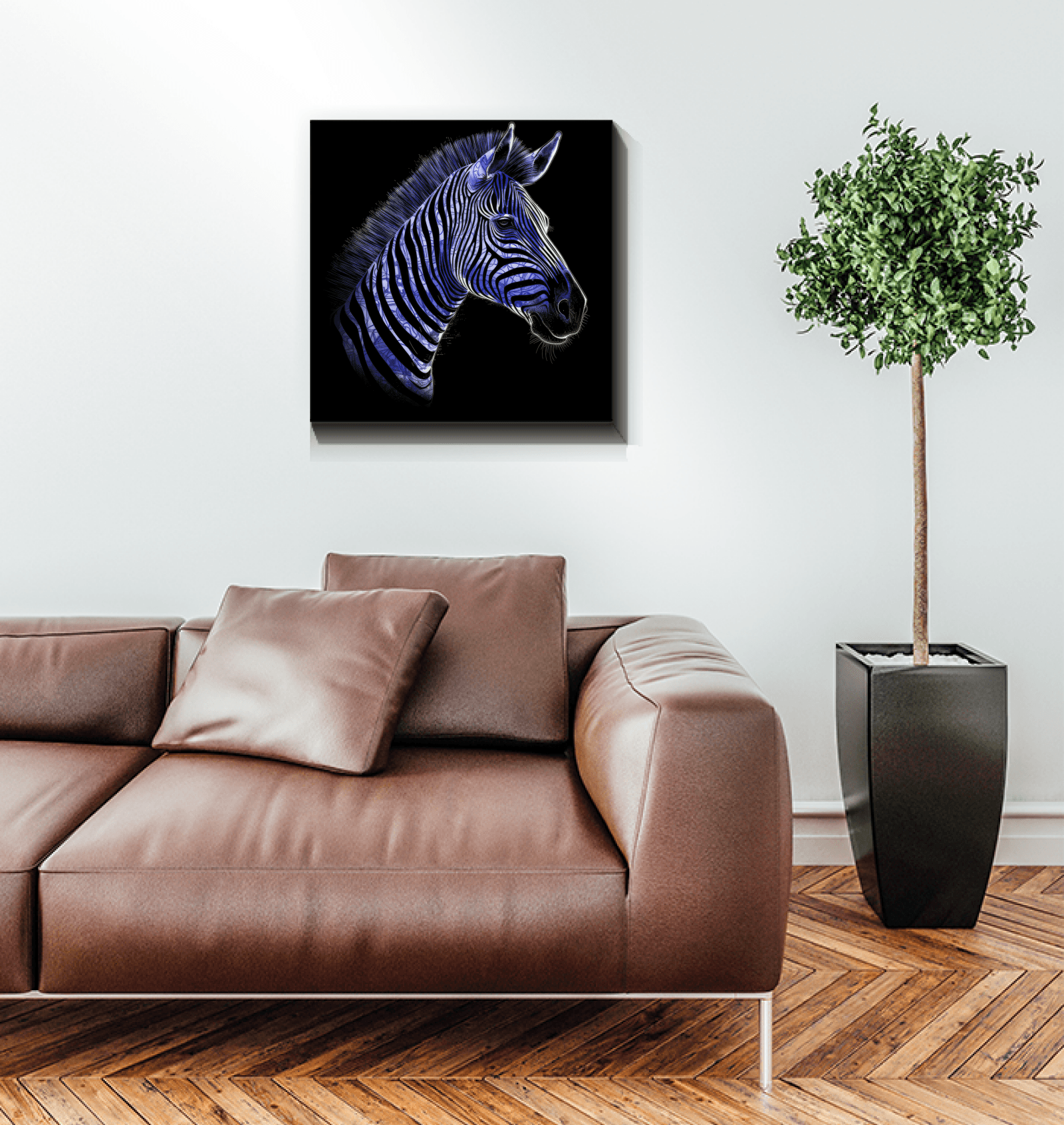 Zebra Grazing Serenity Canvas - Beyond T-shirts