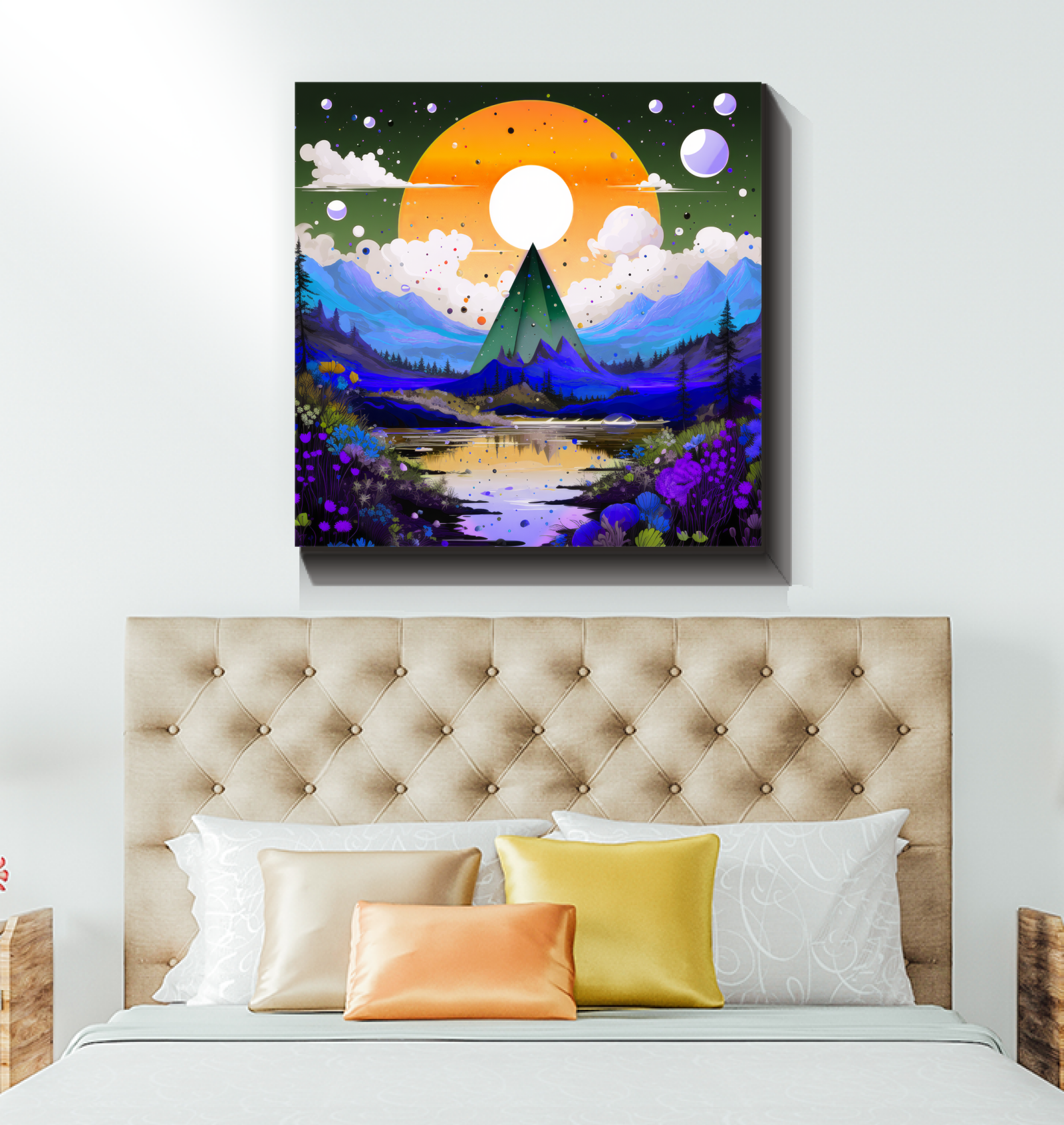 Enchanting Estuary Elegance River Landscape Canvas