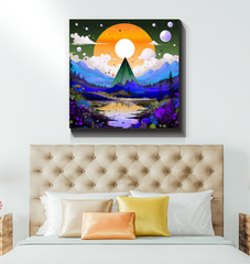 Enchanting Estuary Elegance River Landscape Canvas