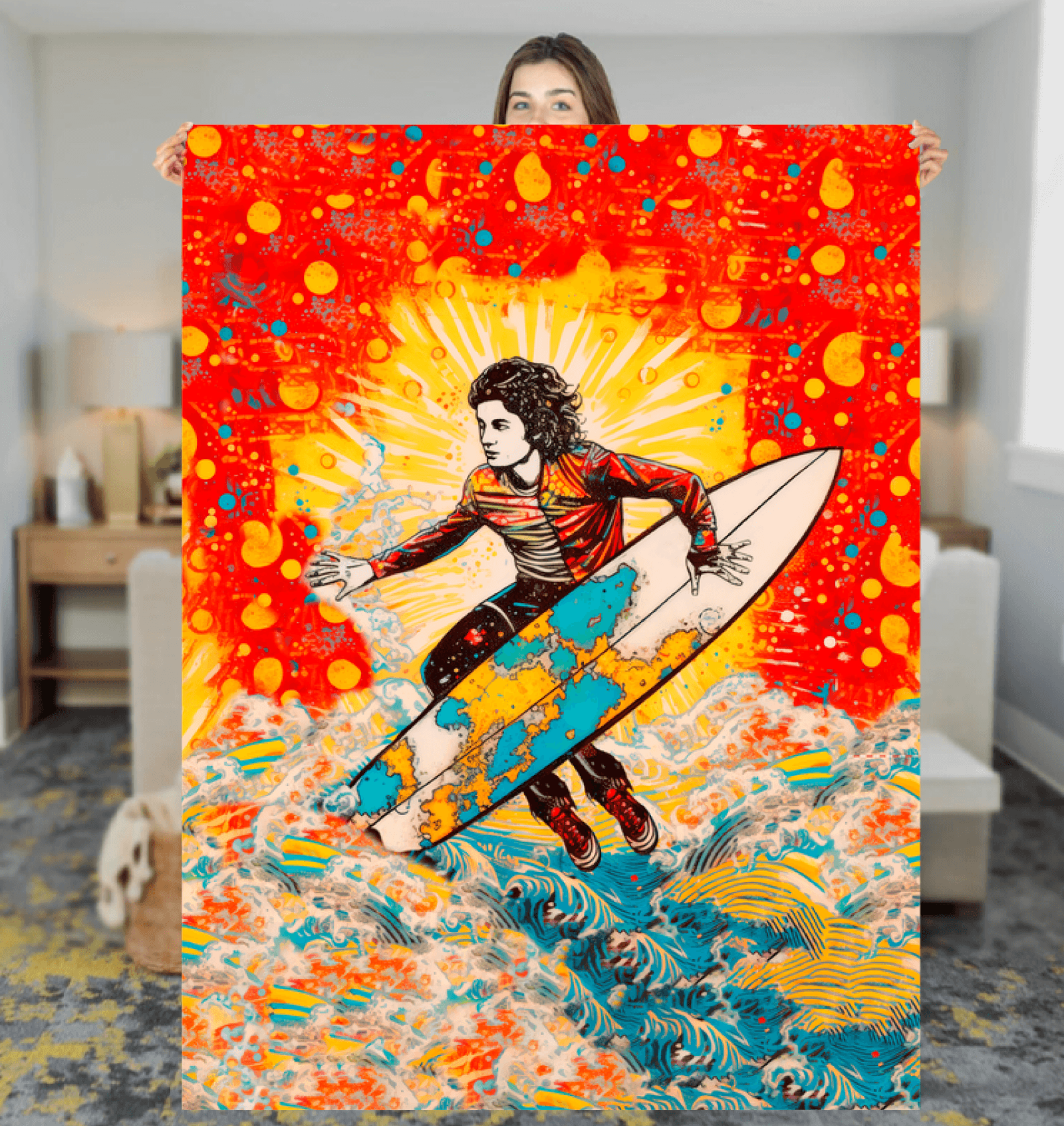 Surf's Up Sherpa Blanket - Beyond T-shirts