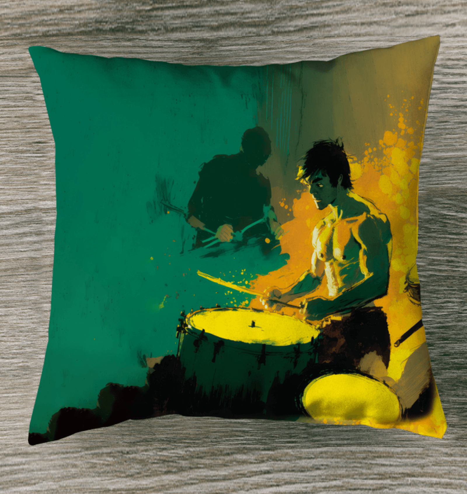 NS-824 decorative indoor pillow on a cozy sofa setting.