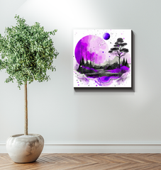 Serenity Summit Mountain Landscape Canvas