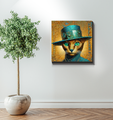 Gallery-style Curious Cats Canvas art piece