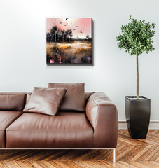 Hidden Waterfall Landscape Wrapped Canvas