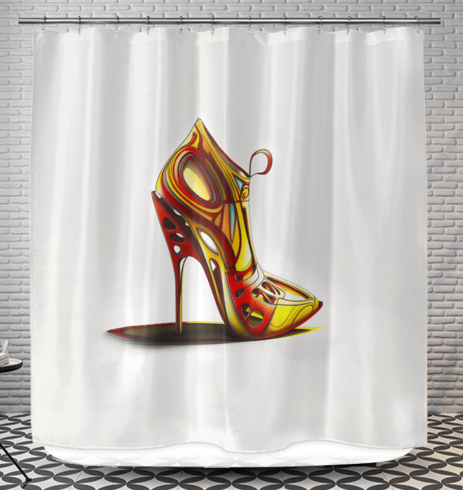 QuantumSole Futuristic Shoe Shower Curtain - Beyond T-shirts