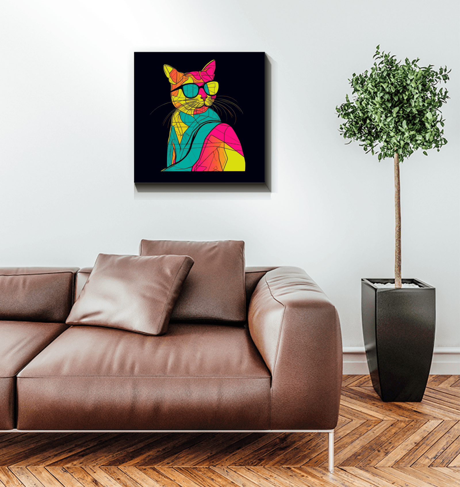 Playful Purr Canvas Artwork - Beyond T-shirts