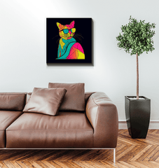 Playful Purr Canvas Artwork - Beyond T-shirts
