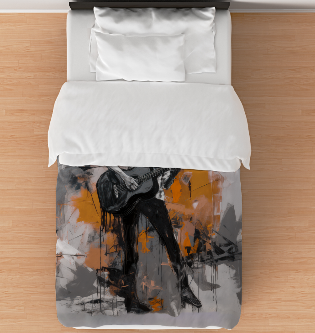 Minimalist Abstract Charcoal Comforter