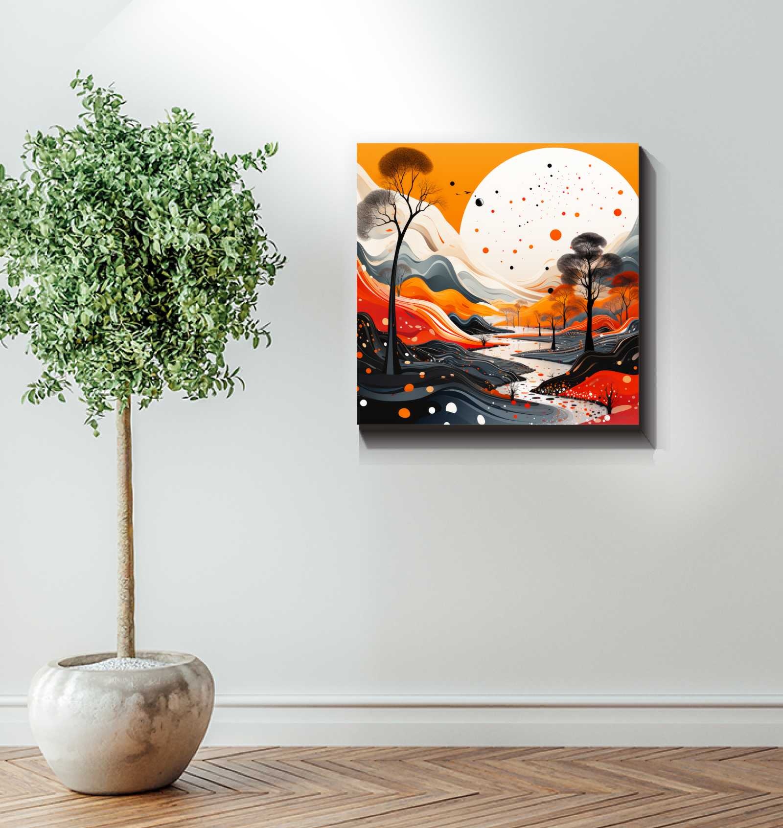 Luminous Lake Water Landscape Canvas
