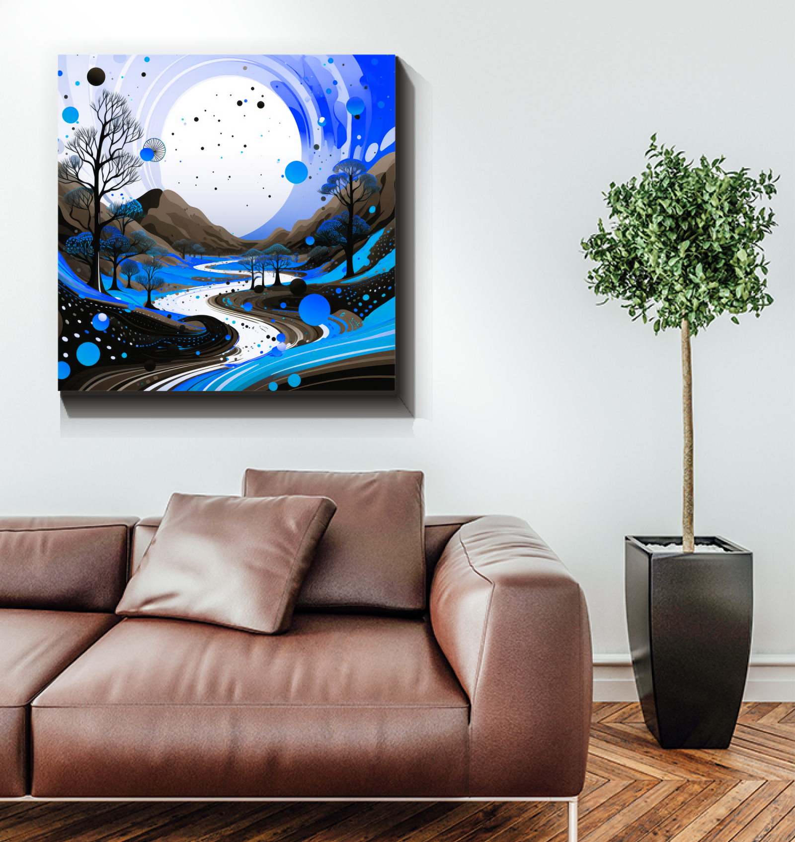 Enchanting Eclipse Celestial Landscape Canvas