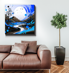 Enchanting Eclipse Celestial Landscape Canvas