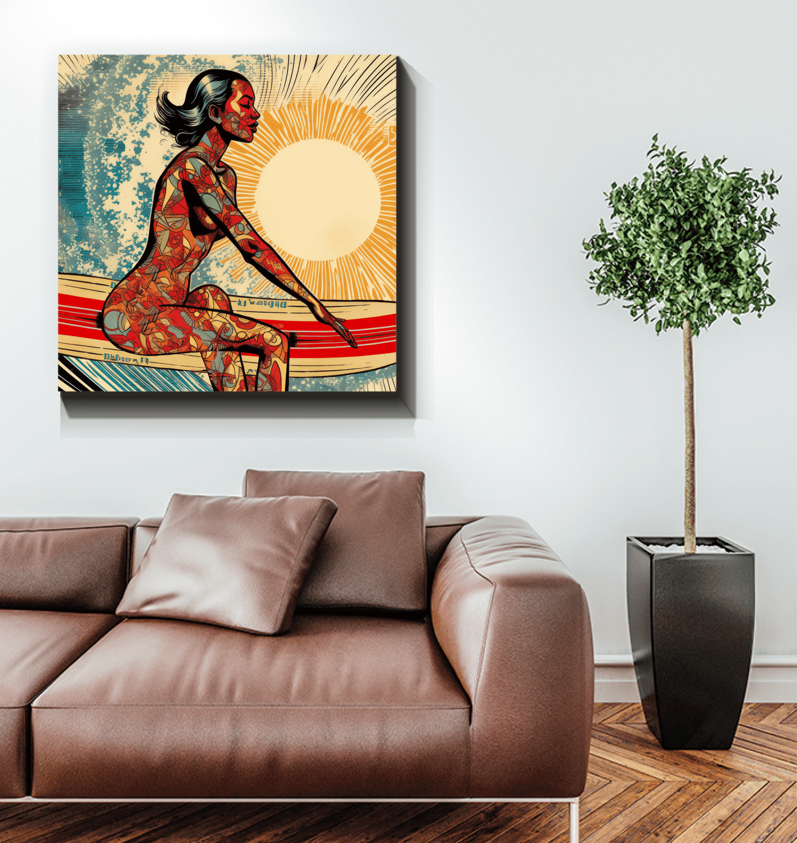 Surfing Reverie Canvas Art - Beyond T-shirts