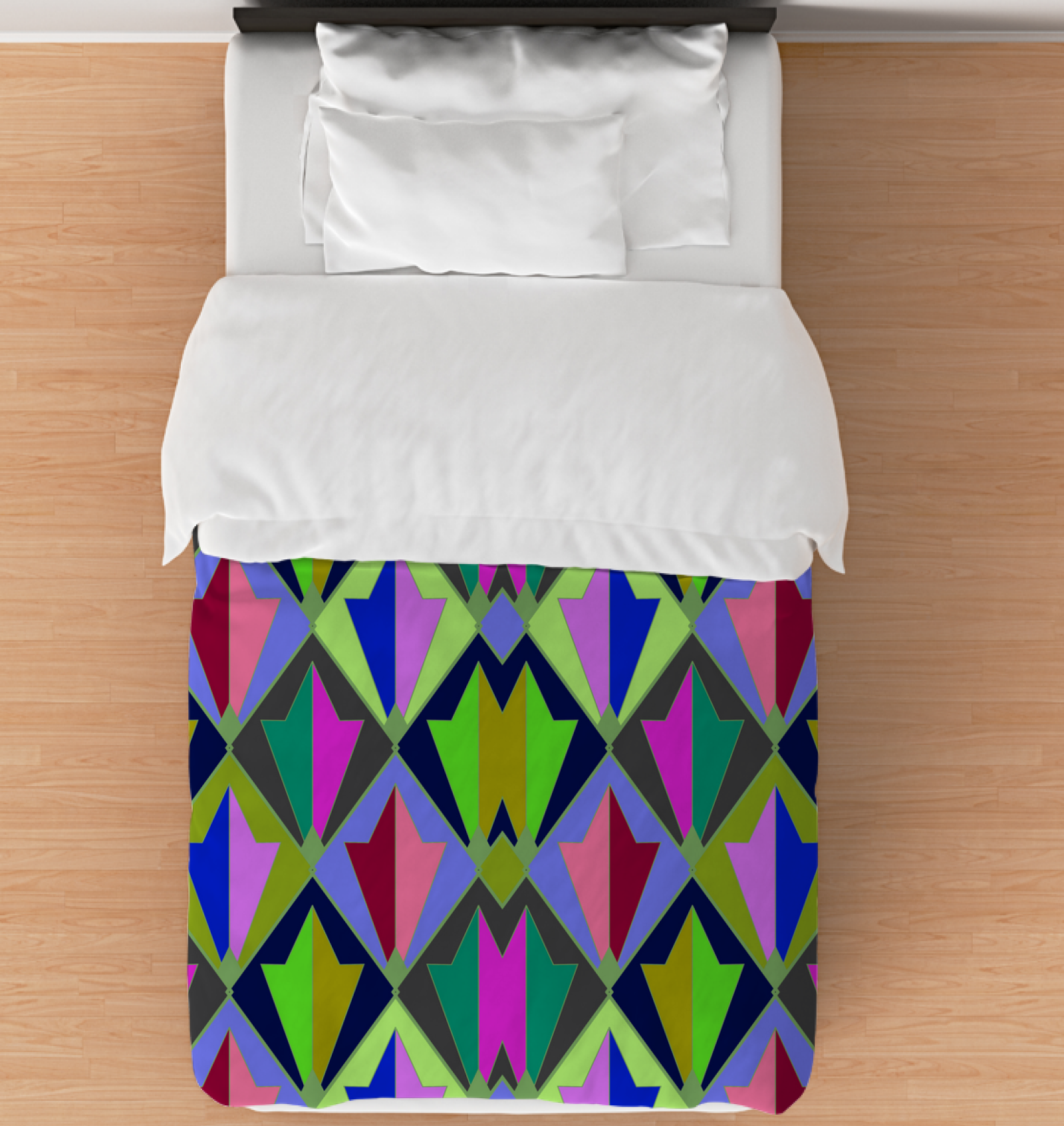 Ethereal Elegance Art Nouveau Comforter - Twin on a neatly made twin bed
