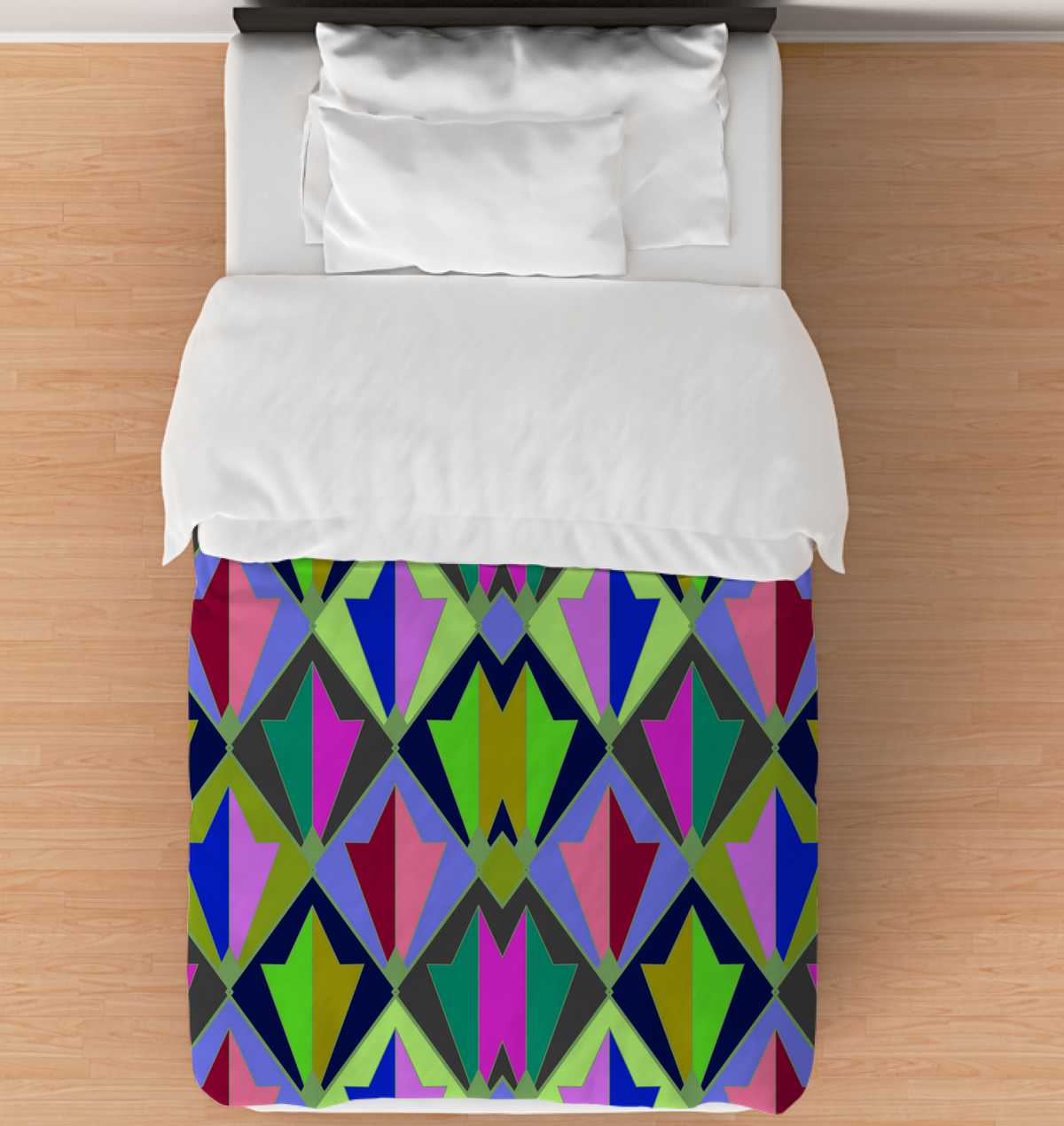 Ethereal Elegance Art Nouveau Comforter - Twin on a neatly made twin bed