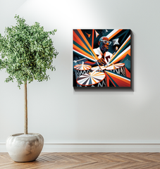 Vibrant Violin Virtuoso Wrapped Canvas