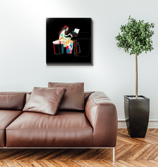 Lush marigold landscape on high-quality canvas