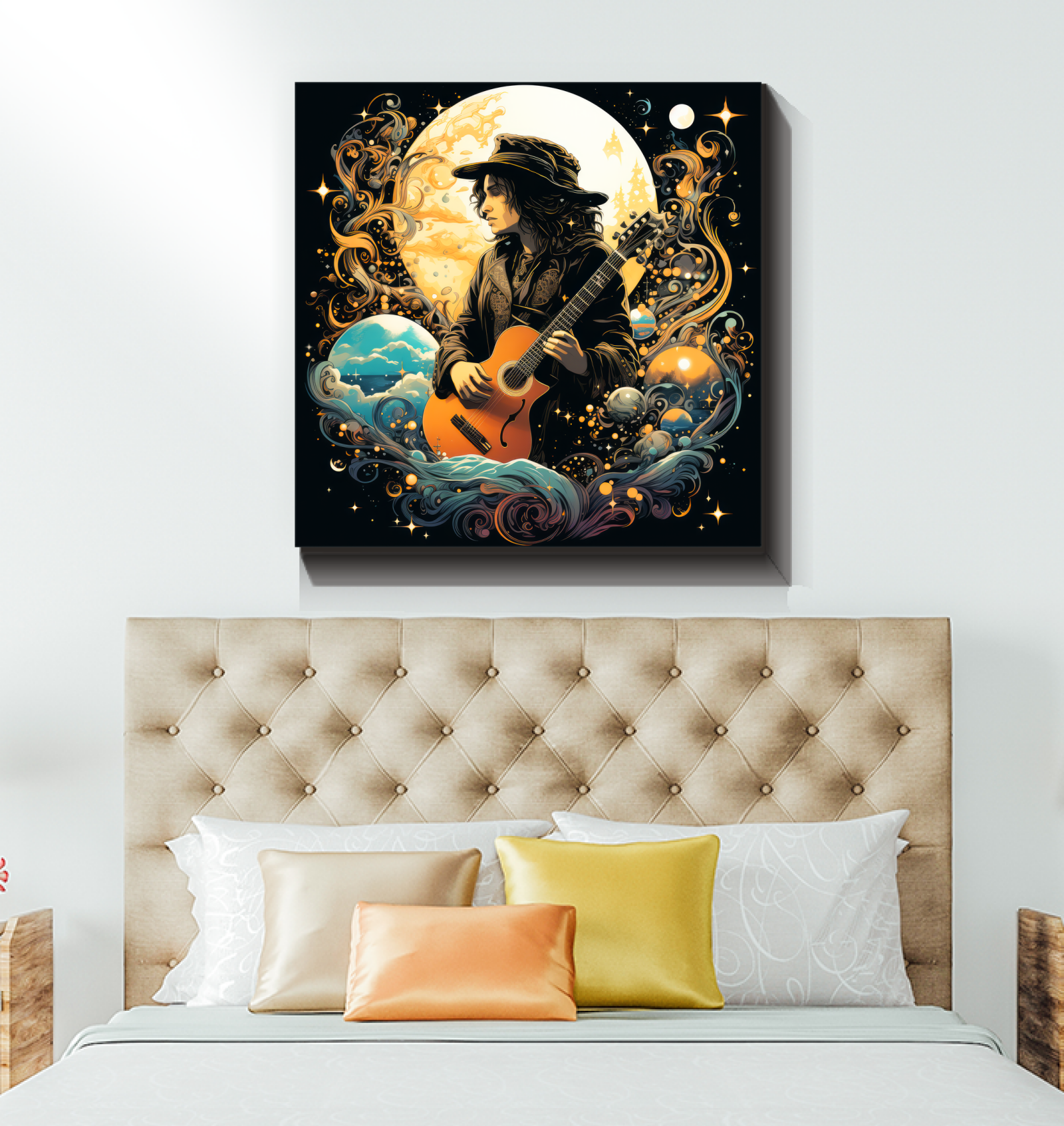 Retro Vinyl Reverie Record Player Canvas Print