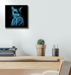 Mystical Cat Encounter Canvas Art - Beyond T-shirts