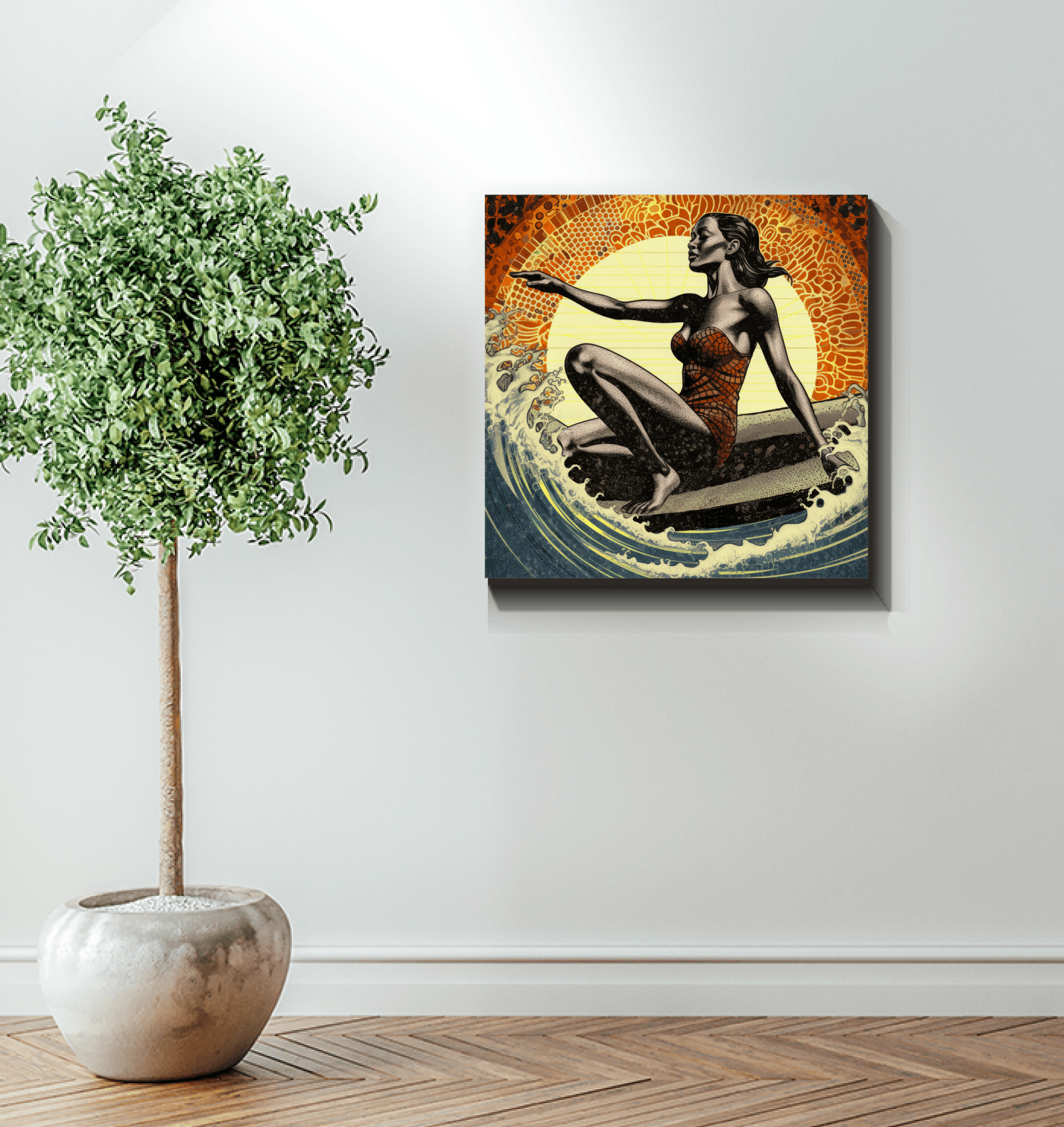 Surfing Serenade Canvas Print - Beyond T-shirts