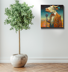 Goat's Whimsical World Wrapped Canvas