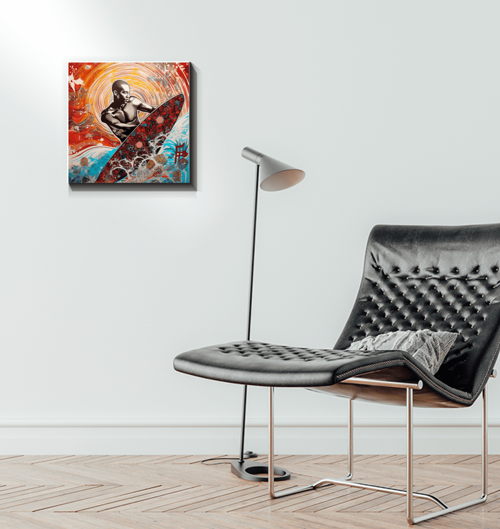 Surfing Serenity Canvas Art - Beyond T-shirts