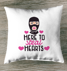 Here To Steal Hearts Indoor Pillow