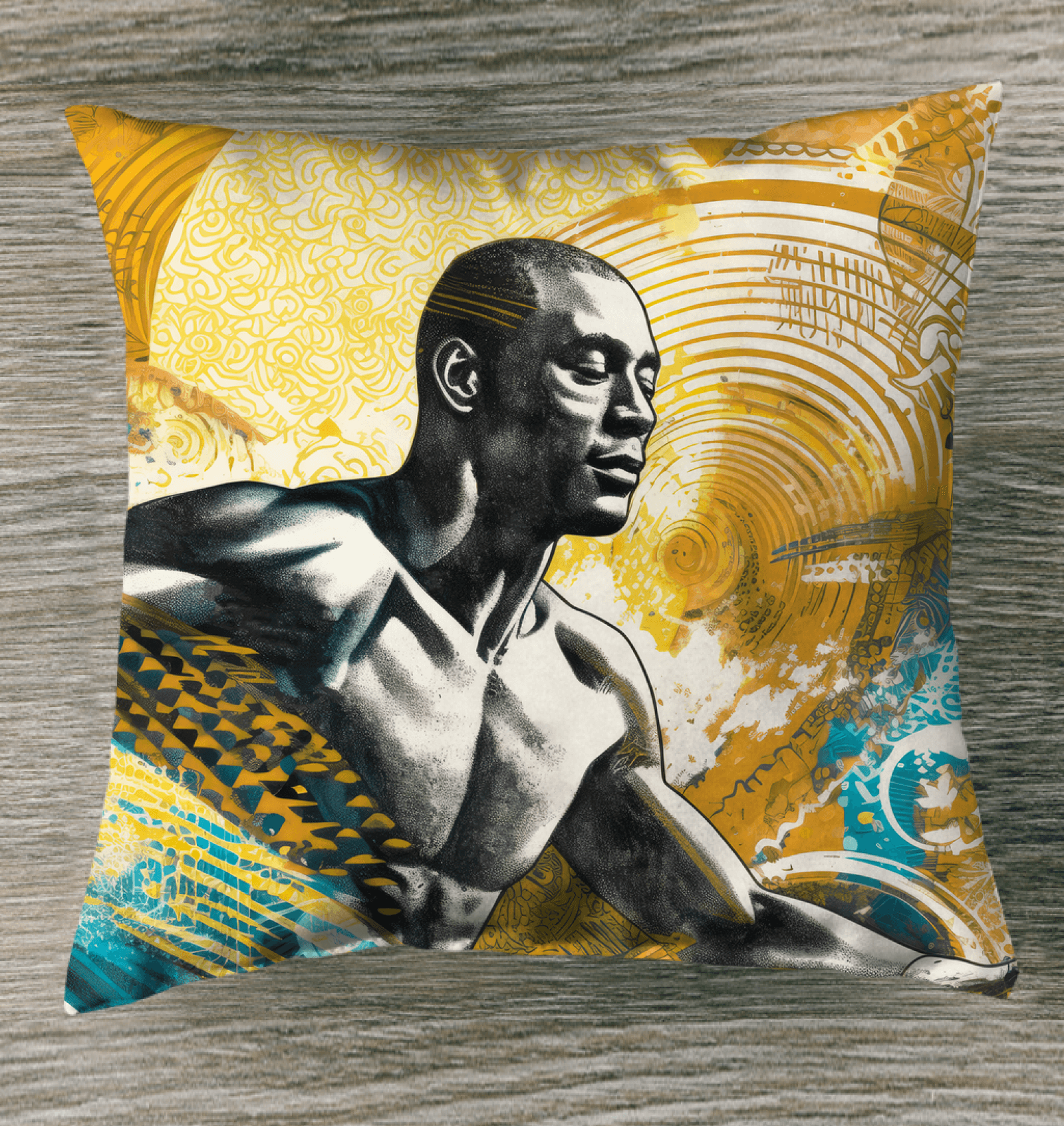 Accenting a beach-themed room with the stylish Surfing 5 17 Pillow for an extra splash of the sea.