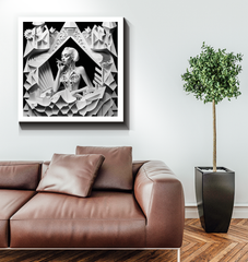 Glam Rock Canvas art piece in gallery setting.