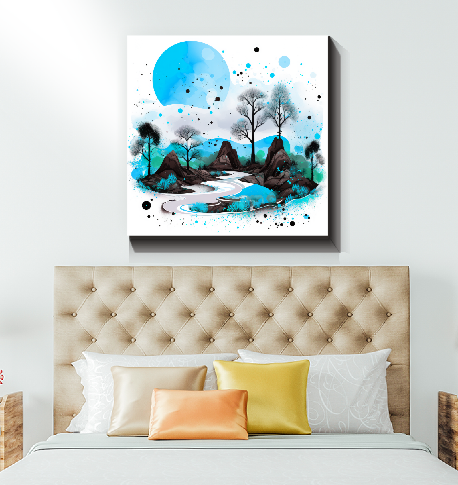 Peaceful Prairie Field Landscape Canvas