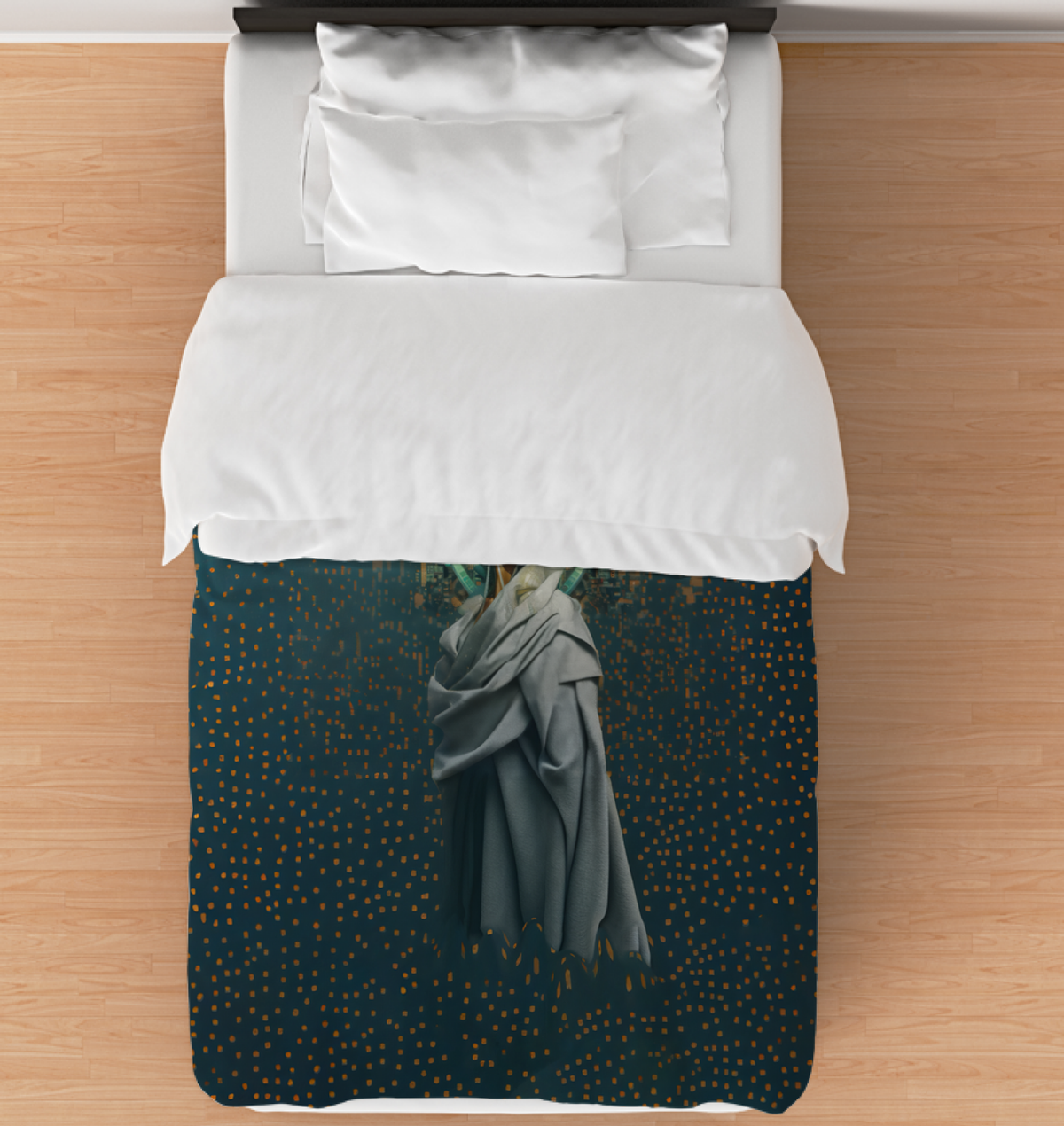 Urban Escape Beyond Style duvet cover in a contemporary bedroom.