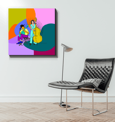 Band Of Musicians Wrapped Canvas - Beyond T-shirts