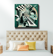 Electro Elegance Wrapped Canvas