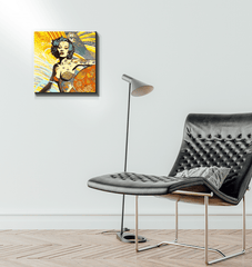 Side angle of Surfing 5 28 Wrapped Canvas