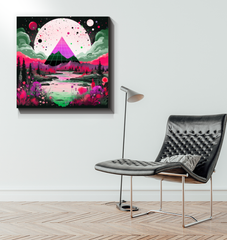 Enchanting Eclipse Night Sky Landscape Canvas