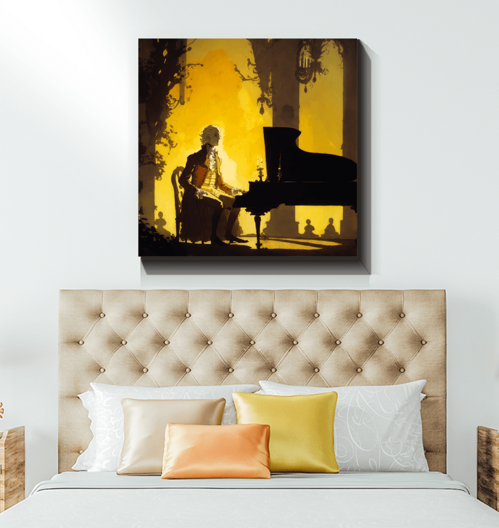 Jazz Night Cityscape Canvas - Beyond T-shirts