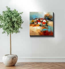 Coastal Cliffside Retreat Wrapped Canvas