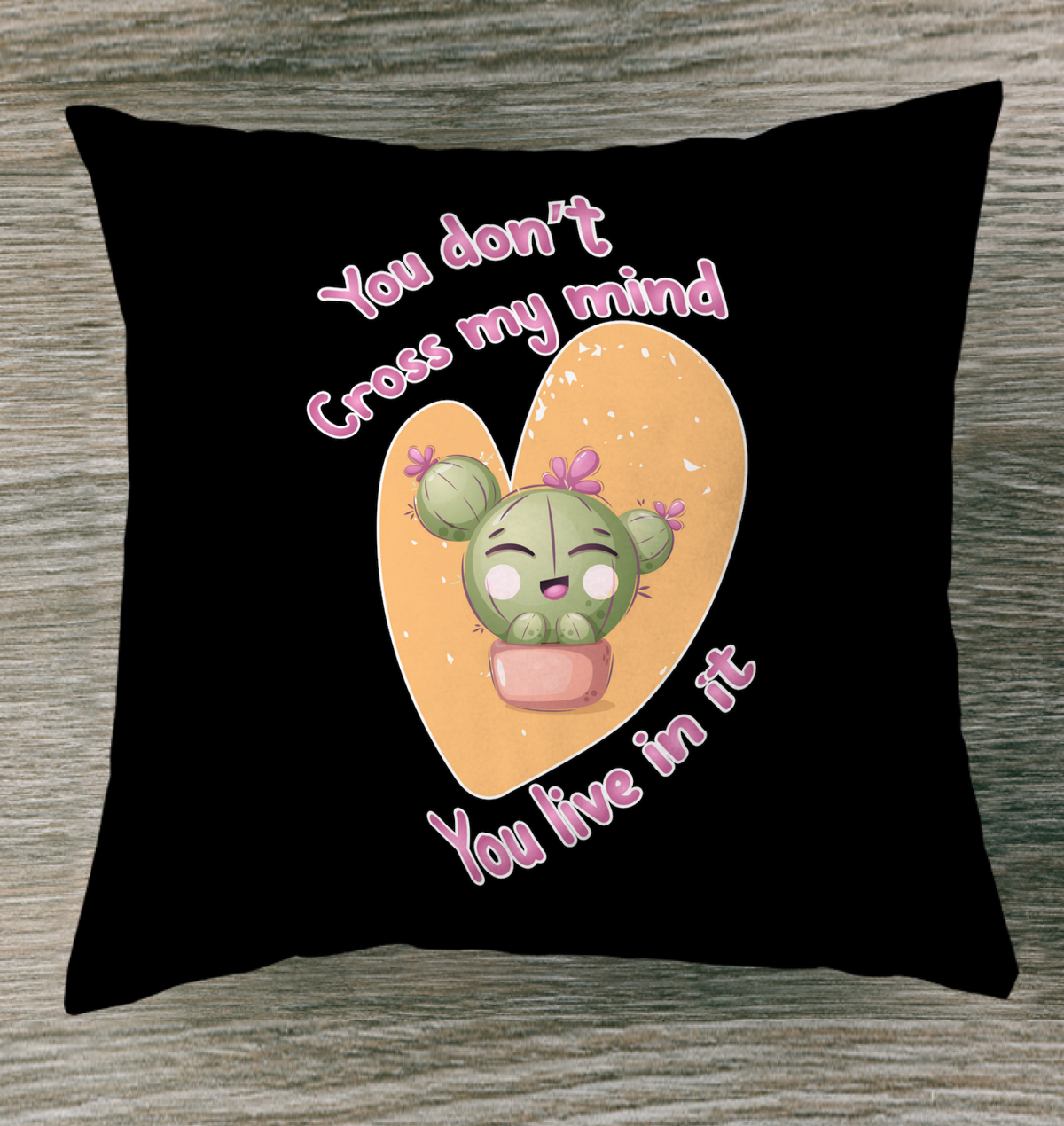 You Dont Cross My Mind Outdoor Pillow