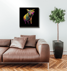 Playful Piglet Canvas Art - Beyond T-shirts