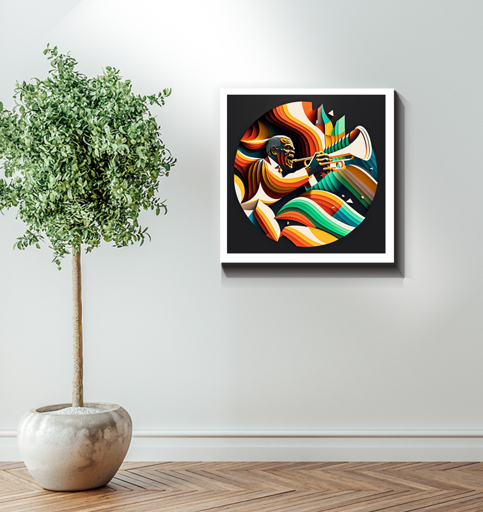 Decorative music manuscript canvas in vintage style