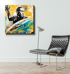 Surfing 5 14 Canvas displayed on wall