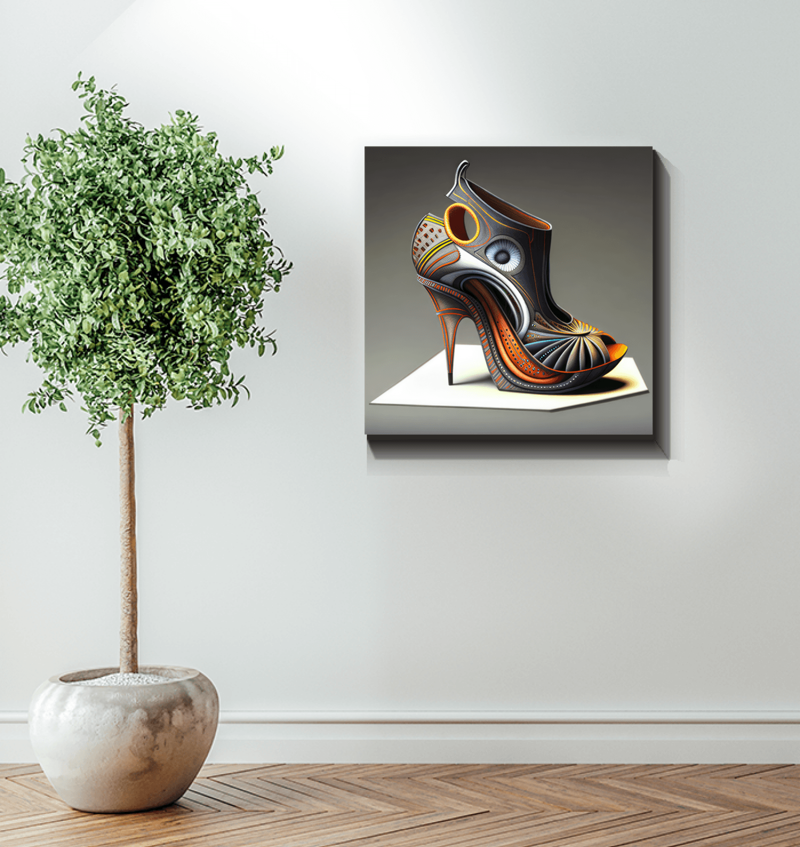 Beyond Trends - Futuristic Shoe Wrapped Canvas - Beyond T-shirts