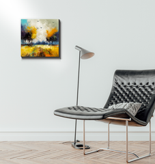 Tranquil Sunrise Landscape Wrapped Canvas