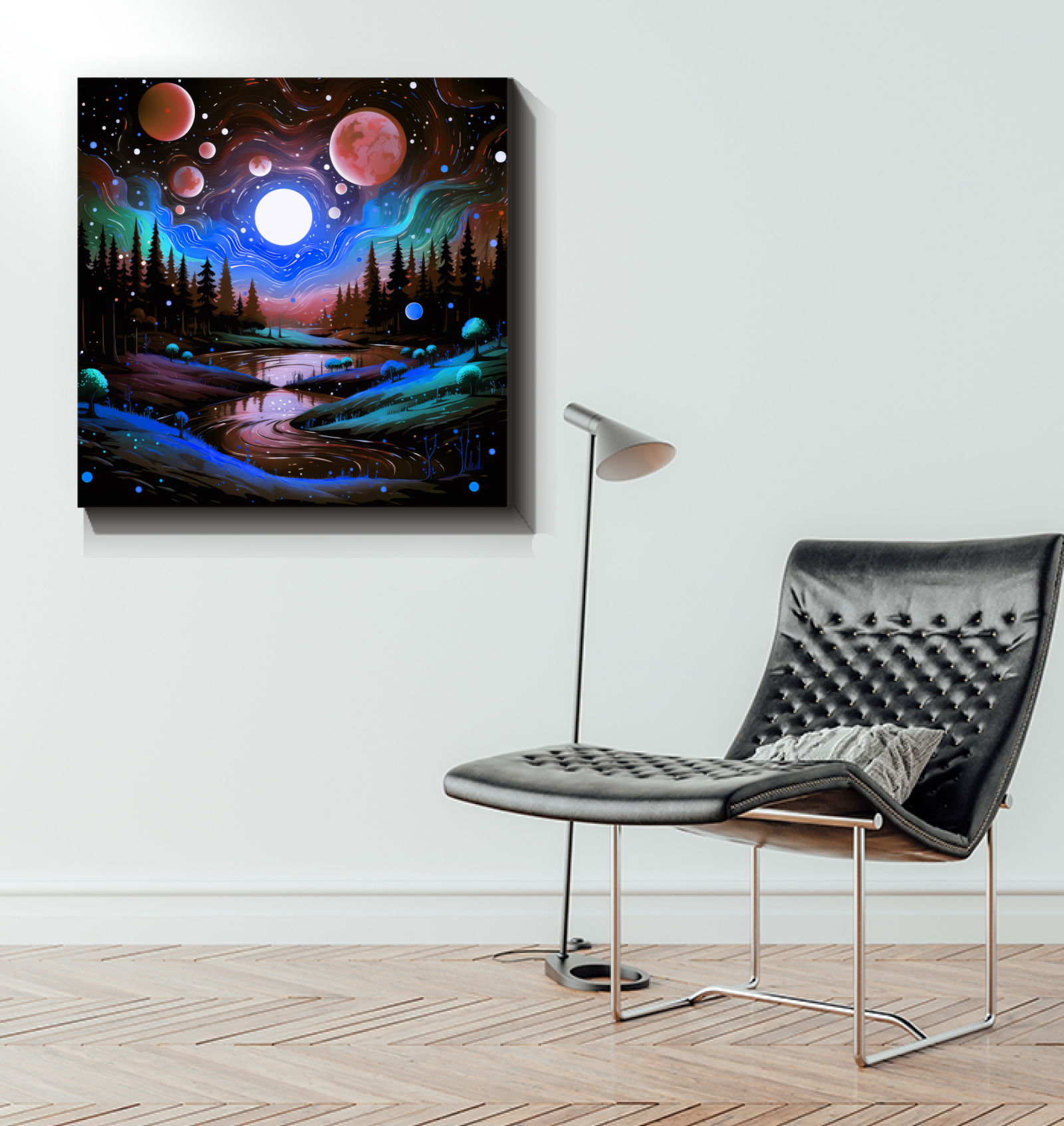 Lustrous Lakeside Lake Landscape Canvas