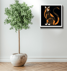 Majestic Feline Silhouette Canvas - Beyond T-shirts