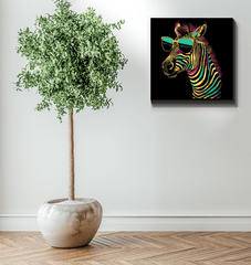 Elegant Zebra Portrait Canvas Art - Beyond T-shirts