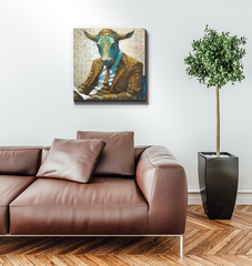 Parrot with eyepatch canvas decor.