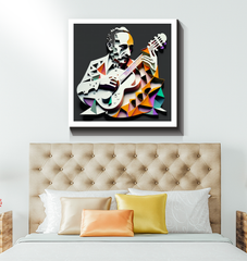 Rock Legend Riffs Wrapped Canvas